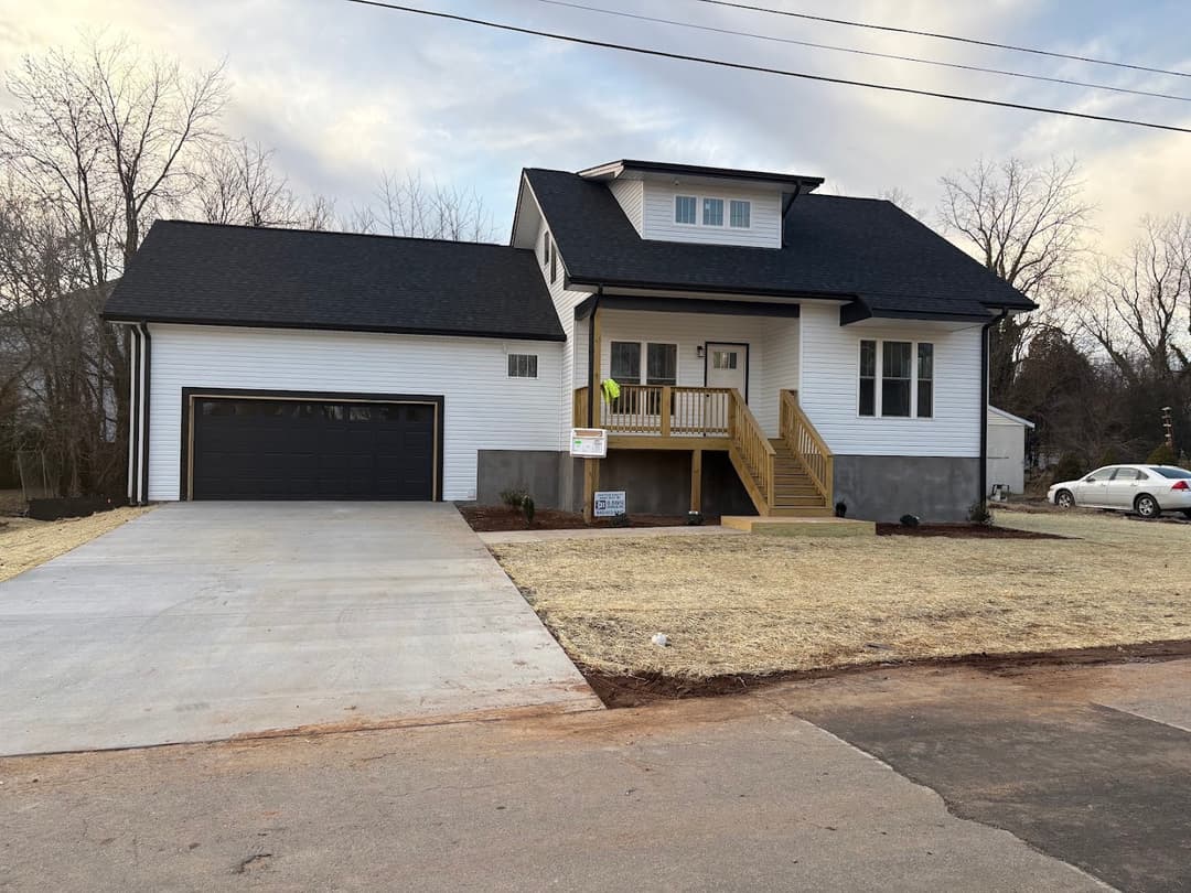 Newly built home exterior, Roanoke
